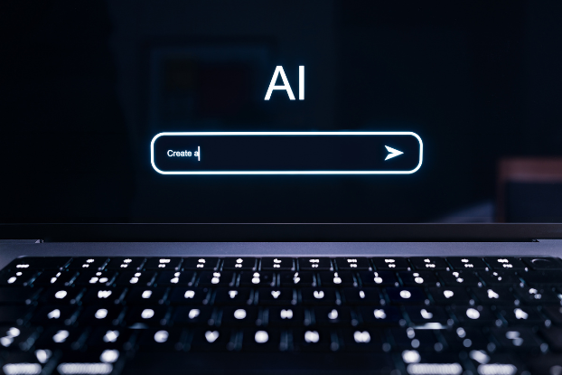 AI Eingabefeld mit Tastatur